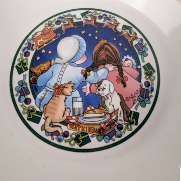 Vintage Watkins Pie Plates: German Apple Kuchen & Christmas Wish Recipes - Picture 5 of 8